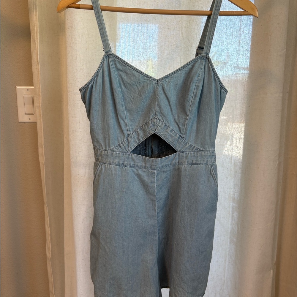 Express Light Blue Denim Dress
